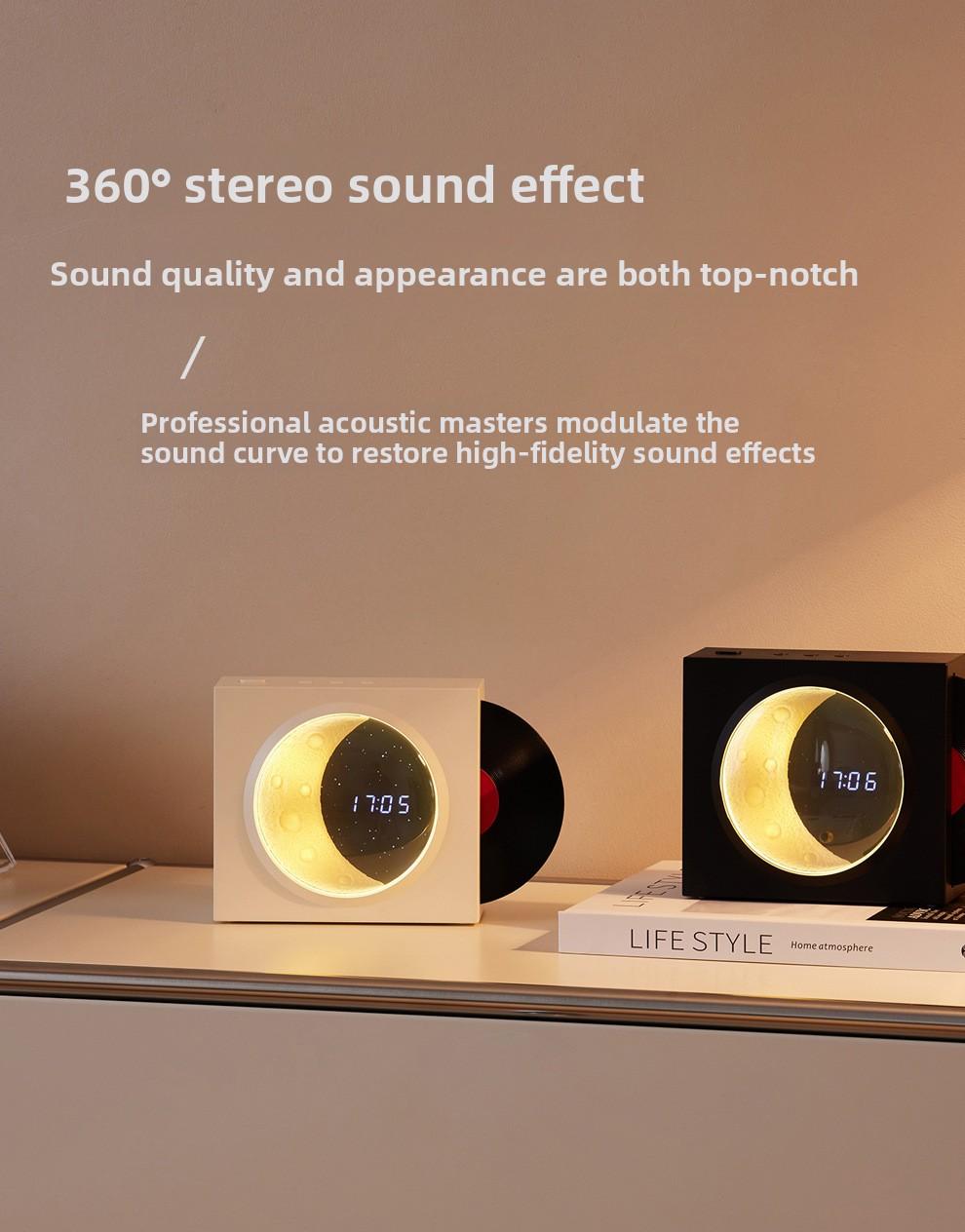 Retro vinyl record player Bluetooth speaker, starry sky light music Bluetooth speaker, creative home desktop speaker