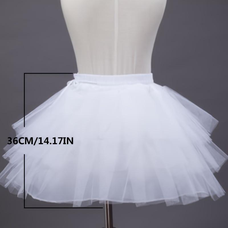 [Polyester Petticoat] White polyester petticoat with adjustable waist, girls' style |                 Princess dress without hoop with petticoat support |                 Perfect performance, parties and weddings