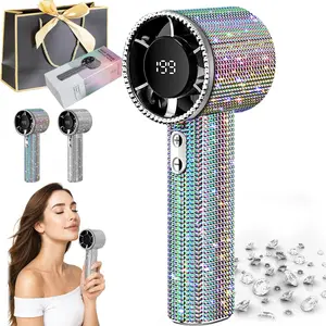 Handheld Fan Extreme Cooling Output, Metal Body, Digital Display, Fast Charging, Portable Outdoor Travel Fan, Unisex Gift