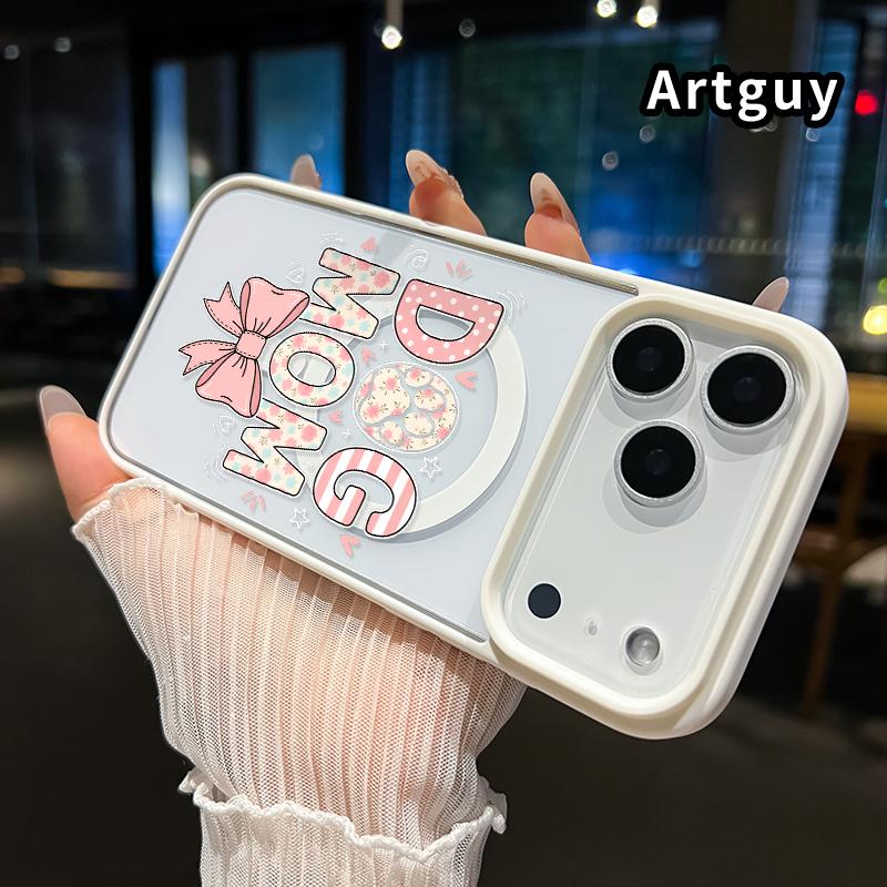 Clear Magnetic Phone Case for iPhone 17 16  Pro Max Plus 15 14 13 12 11 Air E Dog Mom Love  Hard Acrylic Back Soft Edge Four Corners Bumper Shockproof Cover Shell Gift