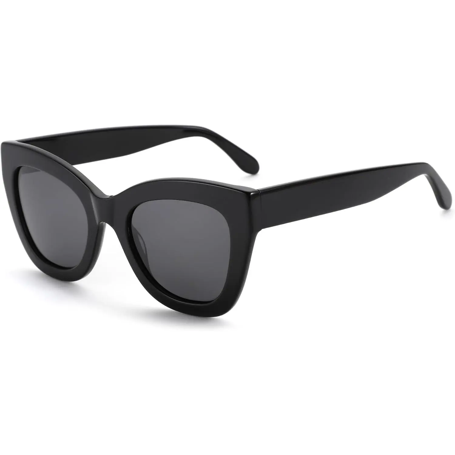 Trendy Polarized Women Sunglasses: Retro Cateye Shades - Sun Glasses Designed for Ladies with UV400 Protection