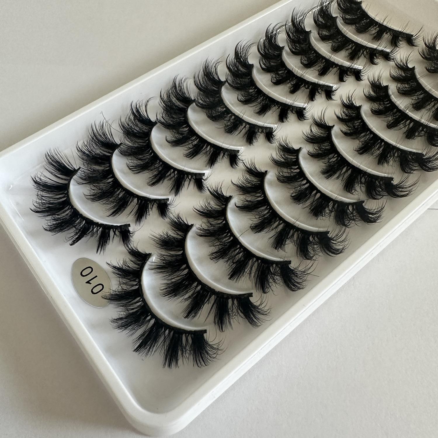 Voluminous False Eyelashes, Volume False Lashes, Fluffy Eyelash Clusters, Curly & Thick Faux Cluster Lashes for Eyelash Extensions, Eye Makeup Product for Women, DIY Eyelash Extension Cosmetic Gift, False Eyelash Set
