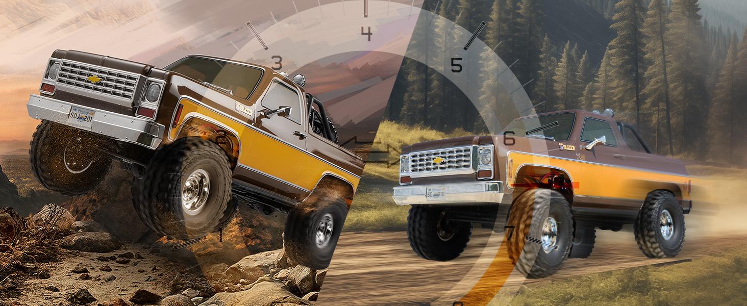 FMS 1/10 RC Crawler FCX10 Chevy K5 Blazer RS RC Car Officially Licensed Car Model RC Pickup Truck Hobby RC Offroad Rock Truck DIG/4WD/FWD 11CH 2.4GHz Remote Control Car for Adults Included (RS does not come with Charger and battery) FMS 1/10 RC Crawler FCX10 Chevy K5 Blazer RS RC Car Officially Licensed Car Model RC Pickup Truck Hobby RC Offroad Rock Truck DIG/4WD/FWD 11CH 2.4GHz Remote Control Car for Adults Included (RS does not come with Charger and battery)