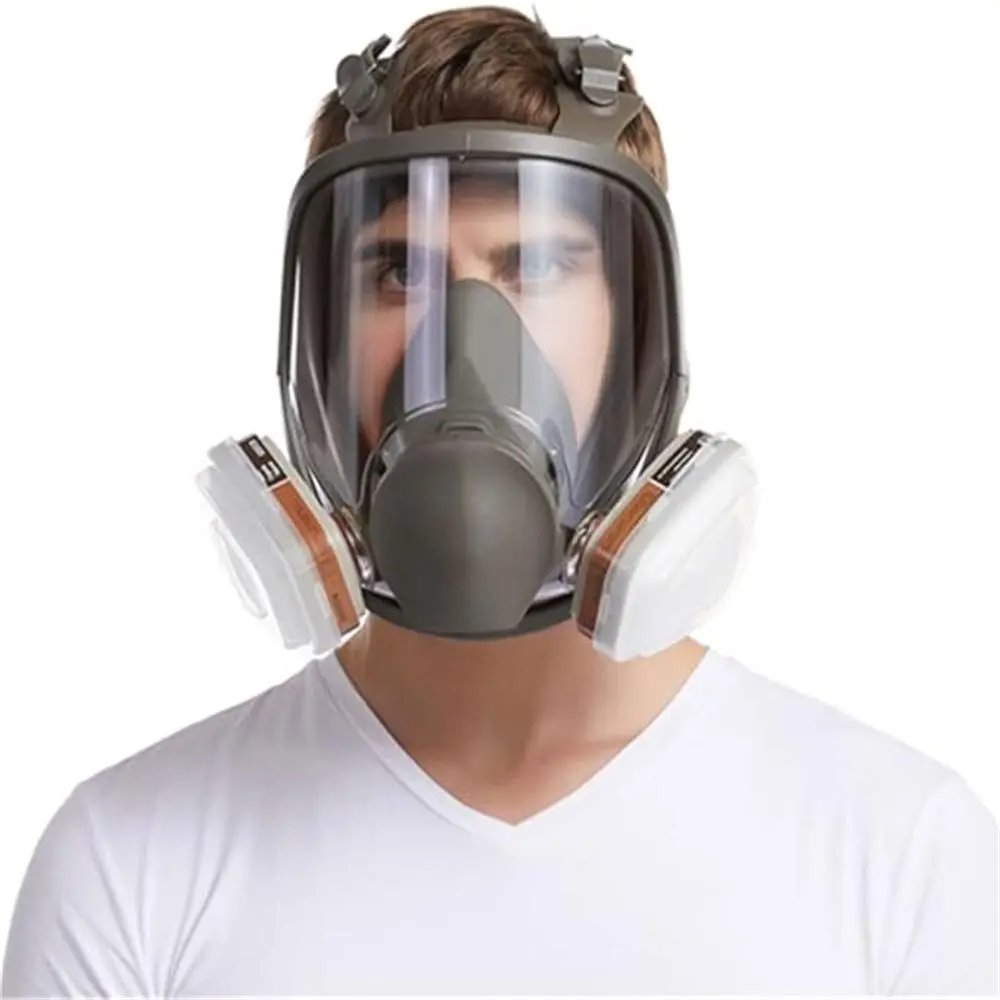 17 in 1 Full Facepiece Reusable Respirator 6800 Cover, Anti-Fog Respiratory Mask, Wide Field of View, Suitable for Painting, Welding, Chemicals