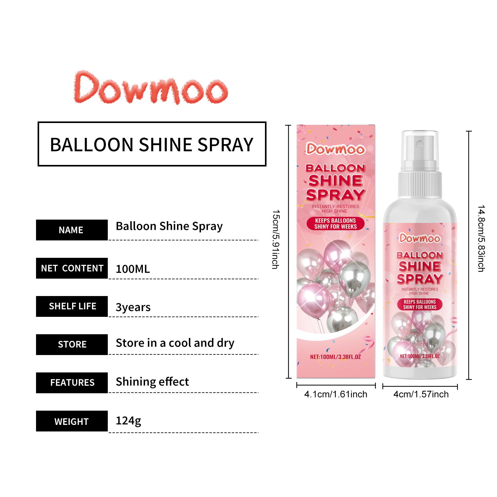 2PCS Dowmoo Balloon Shine Spray Brightens Up The Party Atmosphere With Easy To Apply Gloss Latex Balloon Spray