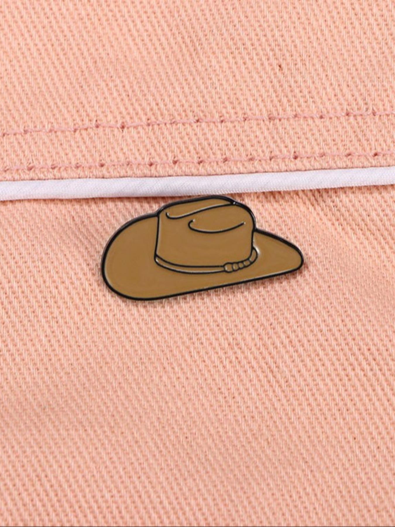 New Cowboy Hat Design Brooch, Enamel Pin, Hat Pins Suitable for Backpacks, Jeans, Scarves, Hats Decoration, Trendy All-match & Exquisite Brooch for Birthday Gift