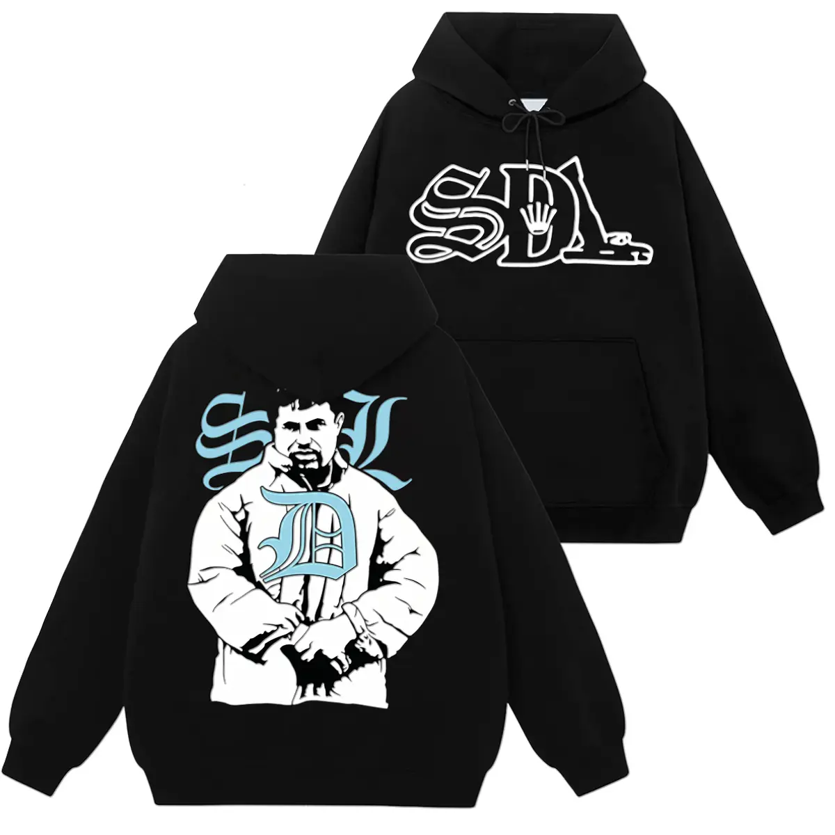 Unisex Chicano West Coast Streetwear Graphic Hoodie - Mens Loose Long Sleeve Pullover, Old School Lowrider Latino Culture Casual Top, Retro Cholo Style Cotton Apparel Gift, Sweatshirts, Menswear