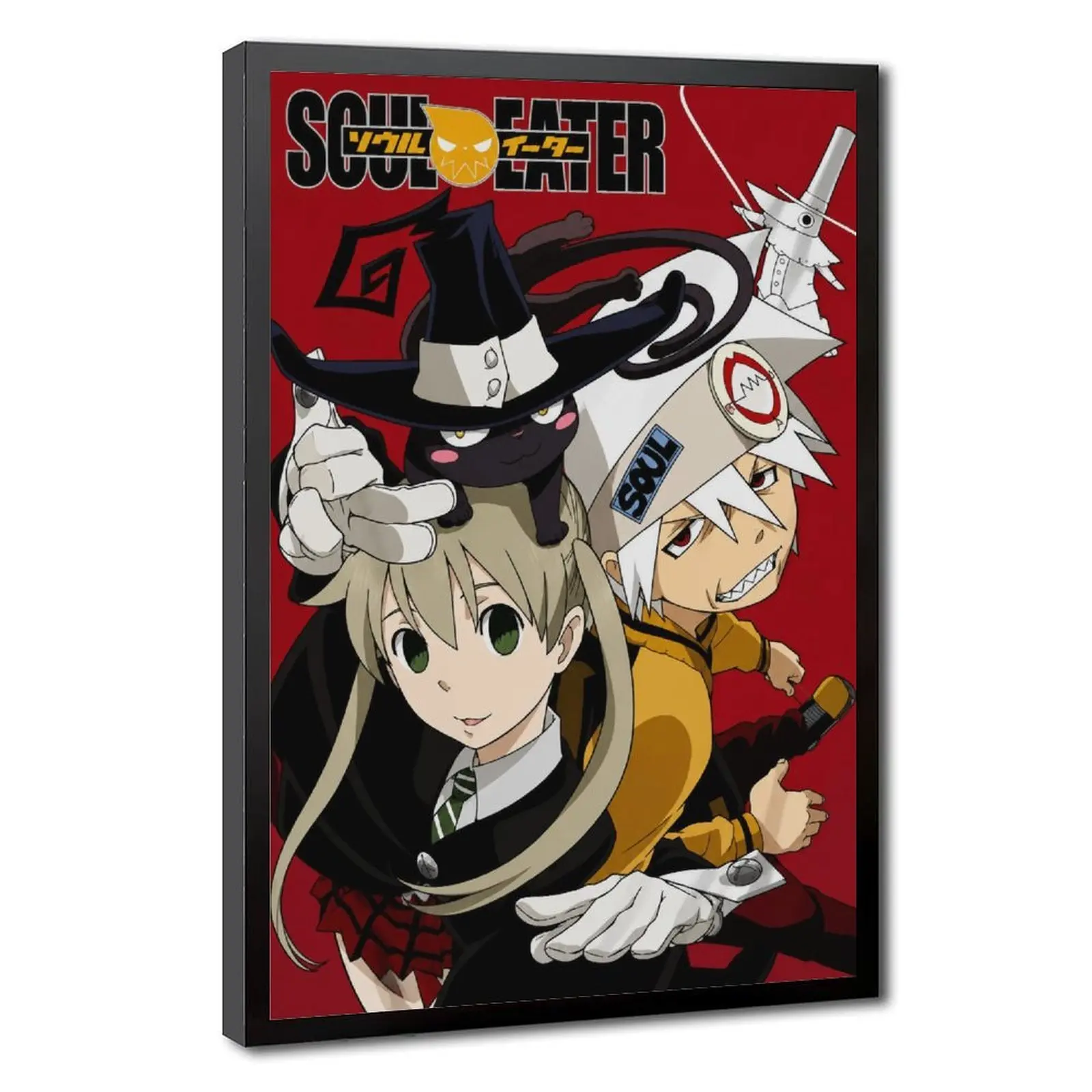 Soul Eater Maka Soul Blair Canvas Poster Retro Anime Cover Poster Minimalist Dark Fantasy Anime Art Teen's Bedroom Gifts for Fans