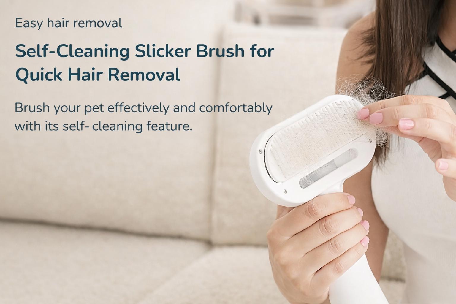 4-in-1 Dog Grooming Dryer, 2-in-1 Pet Hair Dryer & Brush with Self-Cleaning Function, Portable Dog Grooming Tool for Home Use, Ideal Gift for Pet Lovers