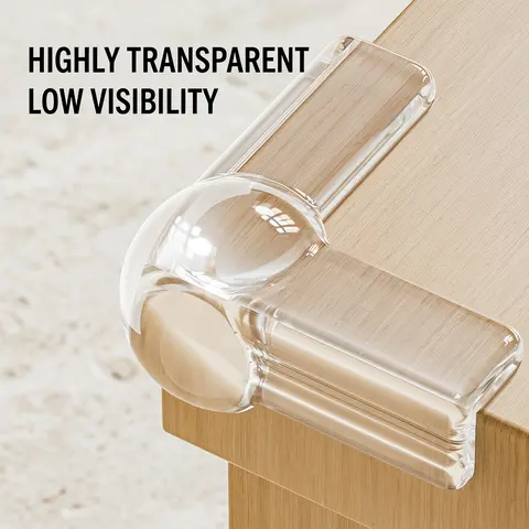 16-Pack Transparent Furniture Corner Guards, Rounded Edge Protectors for Tables, Desks, Cabinets and Countertops-YY1