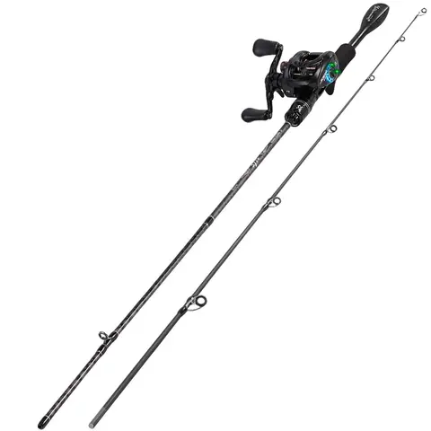 M Power Lightweight 2-Piece Spinning Fishing Rod & Reel Combo Set, 1.8m/6ft 125g Saltwater Casting Reel with 5-Bearing Smooth 4+1BB 7.2:1 Gear Ratio DC, High Precision Anti-Corrosion for Stable Freshwater/Saltwater Lake Use, 1.5mm-150m Capacity