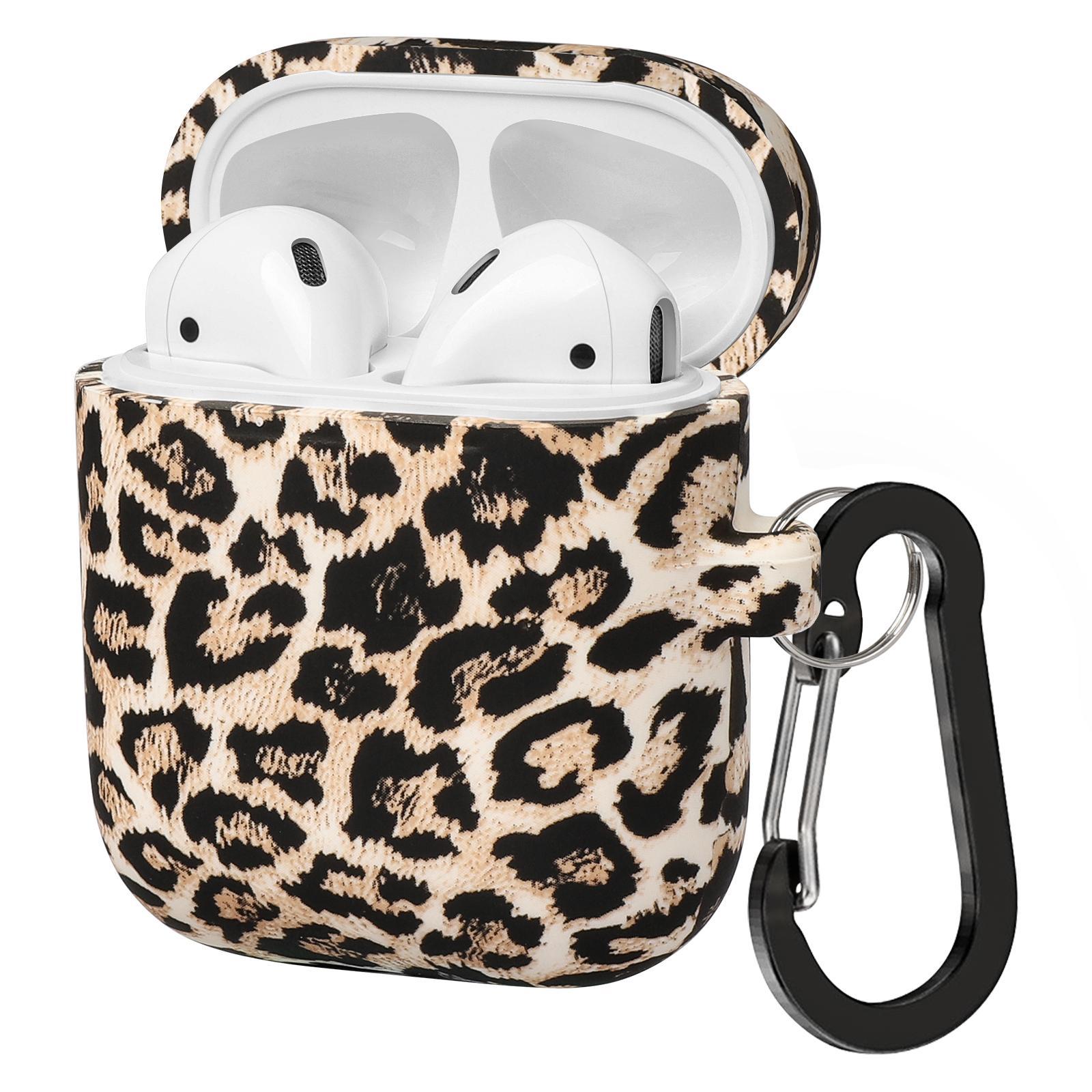 Animal Print AirPods Case with Keychain – Silicone Protective Cover for AirPods 1/2/3/4