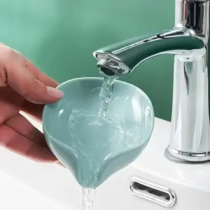 2 Oval Suction Cup Soap Dishes - Durable Plastic Bathroom Kitchen Drainage Design, Tool-Free Adhesive Installation, Suitable for Showers, Sinks, Tiles - Modern Minimalist Style, Streamlined Soap Holder, Contemporary Design