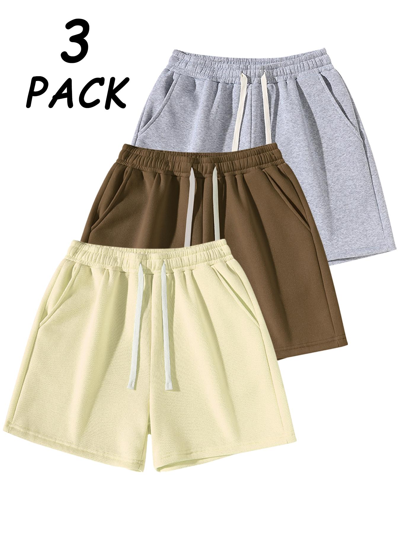 Men's Solid Color Drawstring Waist Shorts, Casual Fitted Jogger Pants for Daily Wear, Sports & Outdoor Activities, Unisex Fitness Shorts, Drawstring Athletic Shorts, Athleisure Street Shorts