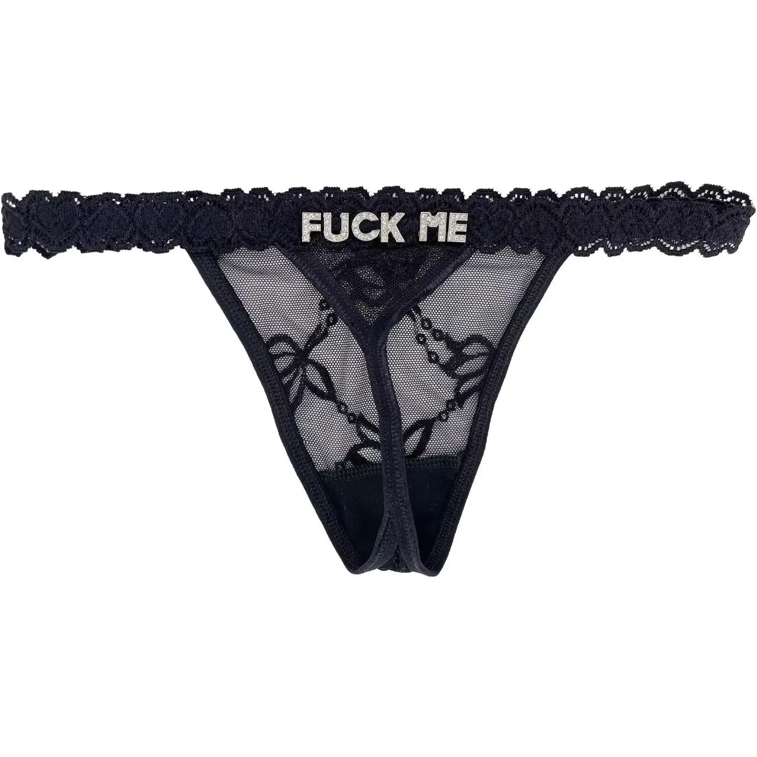 Personalized Thong With Rhinestone Letters Funny Daddy Thong Sexy G-String Custom Gift Name Underwear for Women