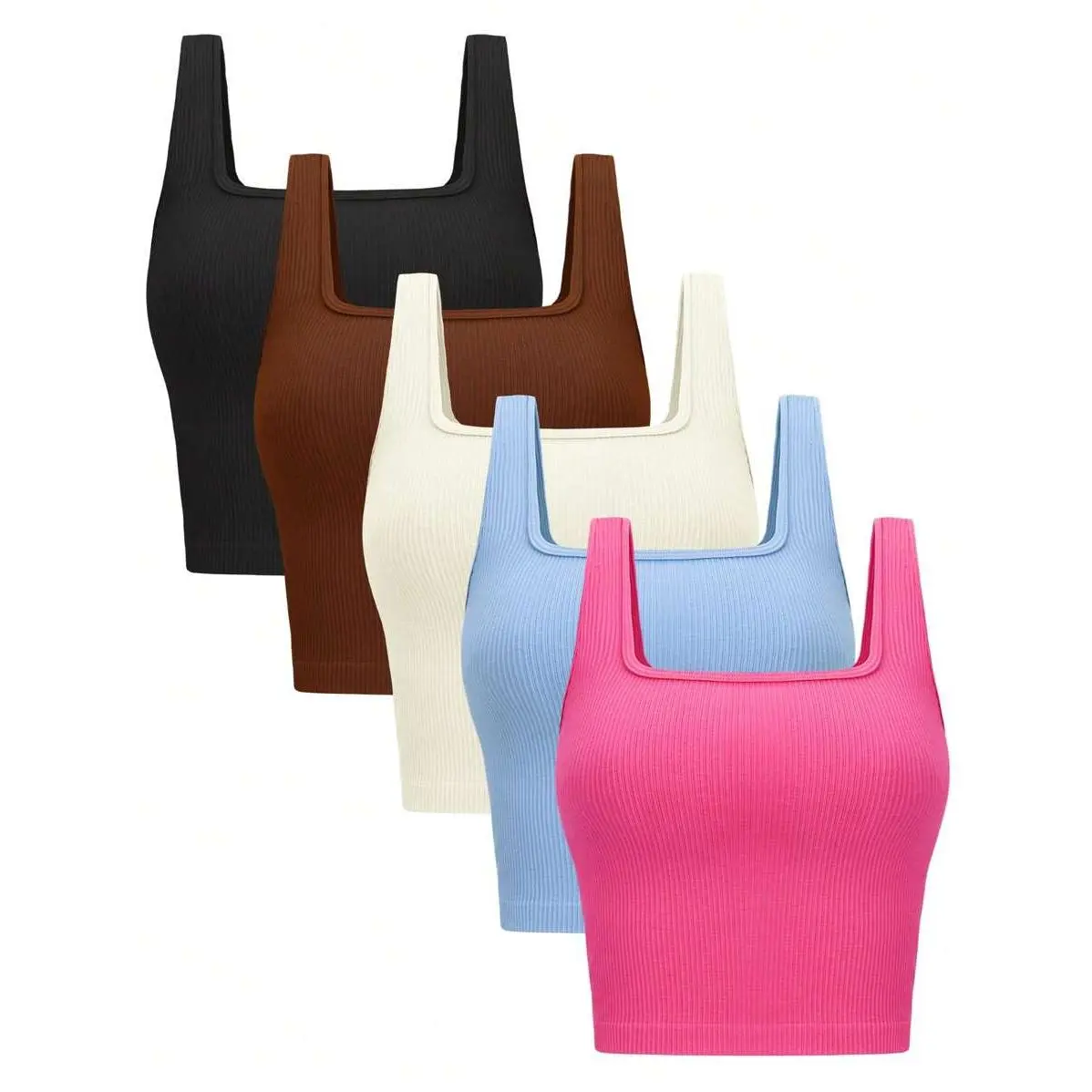 3 Piece Women's Tank Tops Ribbed Seamless Workout Exercise Shirts Yoga Crop Tops Sleeveless Square Neck Workout Top Exercise Yoga Gym Shirts,Monaco,Yacht,Club,baggy,compression,Slim,Shape,Moisture,bass,pro,gaiter,Meme,Christmas,Funny