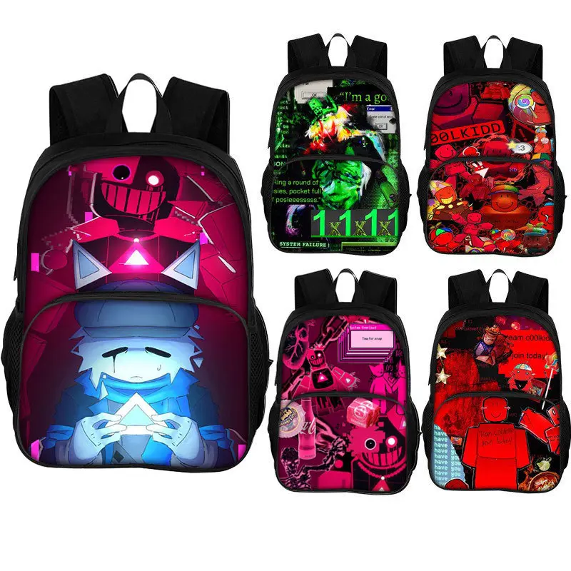 2026 New Large-Capacity Cartoon Roblox Forsaken Backpack, Lightweight and Spine-Protective, Double-Layer