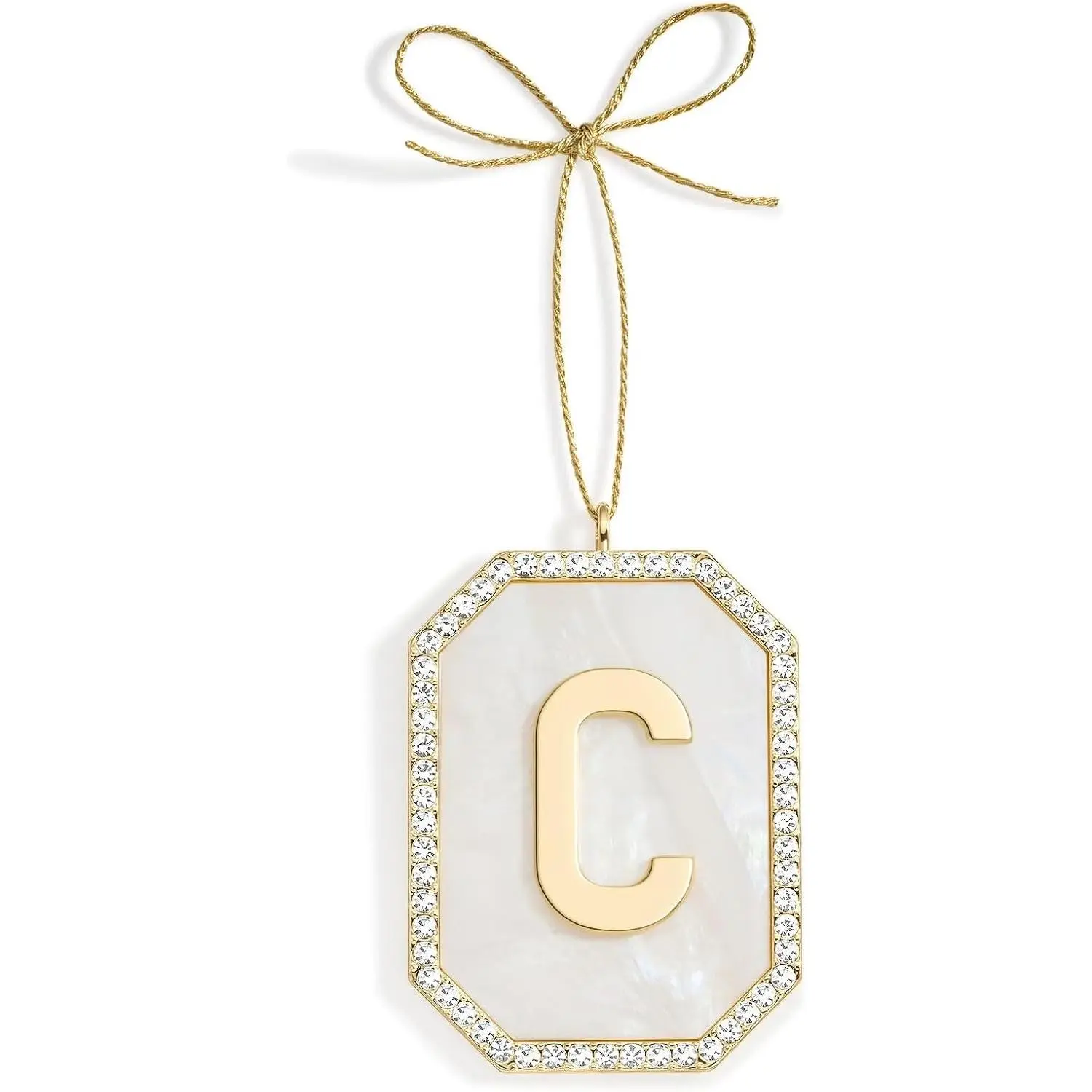 Christmas Initial Ornaments | Letter C Ornaments for Christmas Tree,Hanging Ornament for Mother Best Friends Sister Wife