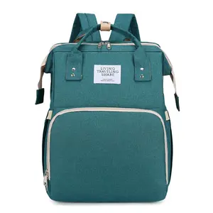 Foldable Diaper Bag with Changing Station, Insulated Pouch, Large Capacity Multifunctional Backpack for Moms, Essential Baby Gear