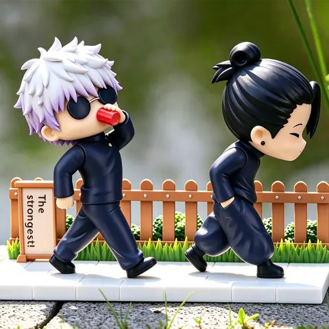 Jujutsu Kaisen Anime Figures Figurine | Satoru Gojo + Shiki Tohno Mini PVC Dolls | Otaku Collectible Gift