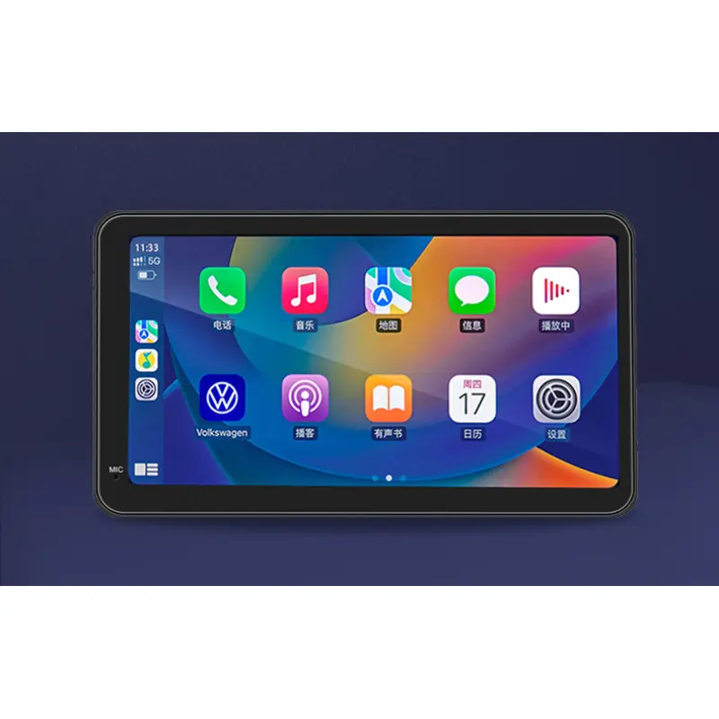7-Inch Portable Wireless CarPlay Screen – HD Touchscreen UI MP5 Player with Rear Camera Input, ABS Plastic Car Screen CarPlay for Universal Vehicles