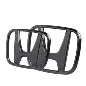 Upgrade ABS 5 Colors(Carbon Fiber/Red) for  Civic Emblem Badges Kit 8/9.5/10/11 Gen 2006-2022, Front+Rear Logo Replacement