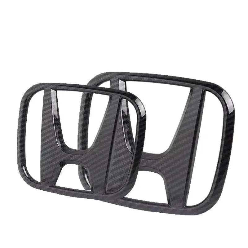 Upgrade ABS 5 Colors(Carbon Fiber/Red) for  Civic Emblem Badges Kit 8/9.5/10/11 Gen 2006-2022, Front+Rear Logo Replacement