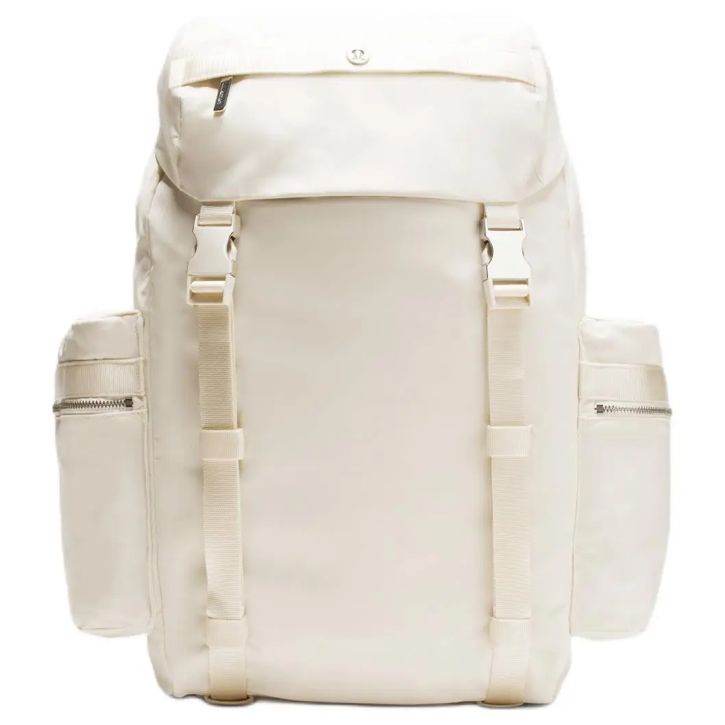 Lululemon Wunderlust 25L Waterproof Nylon Backpack - Small, Carry On, Aesthetic Tech, Breathable Mesh, Adjustable Multi-Compartment Backpack for Men-Women, Ivory, Small Backpacks, Carry On Backpacks
