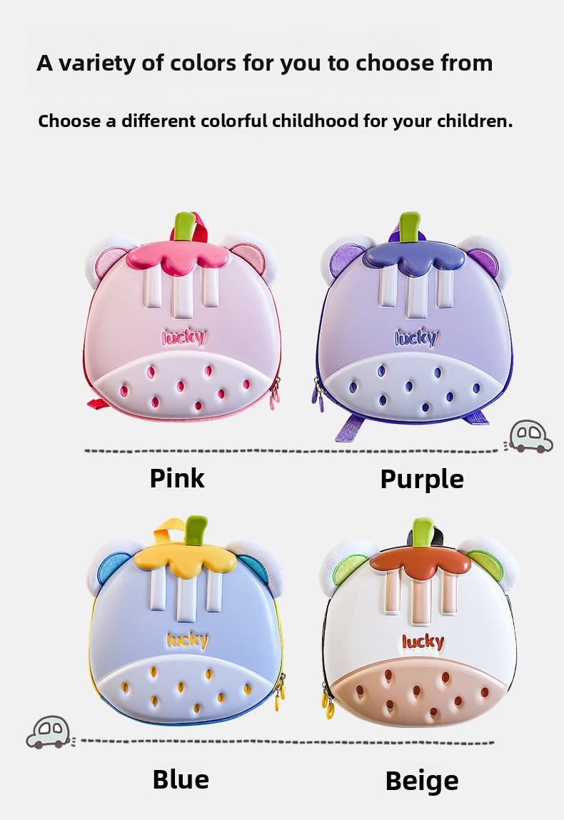 2026 Children's Backpack Cute Mangosteen-Shaped Eggshell Kids Backpack Cartoon Kindergarten Student School Bag