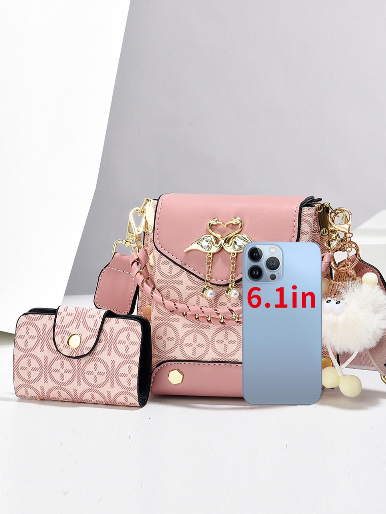 Women's Stylish Crossbody Bag & Coin Purse, Casual Versatile Fashionable Patterned Bag Set for Daily Used, Trendy High-quality Casual Commuter Bag, Crossbody Shoulder Purses