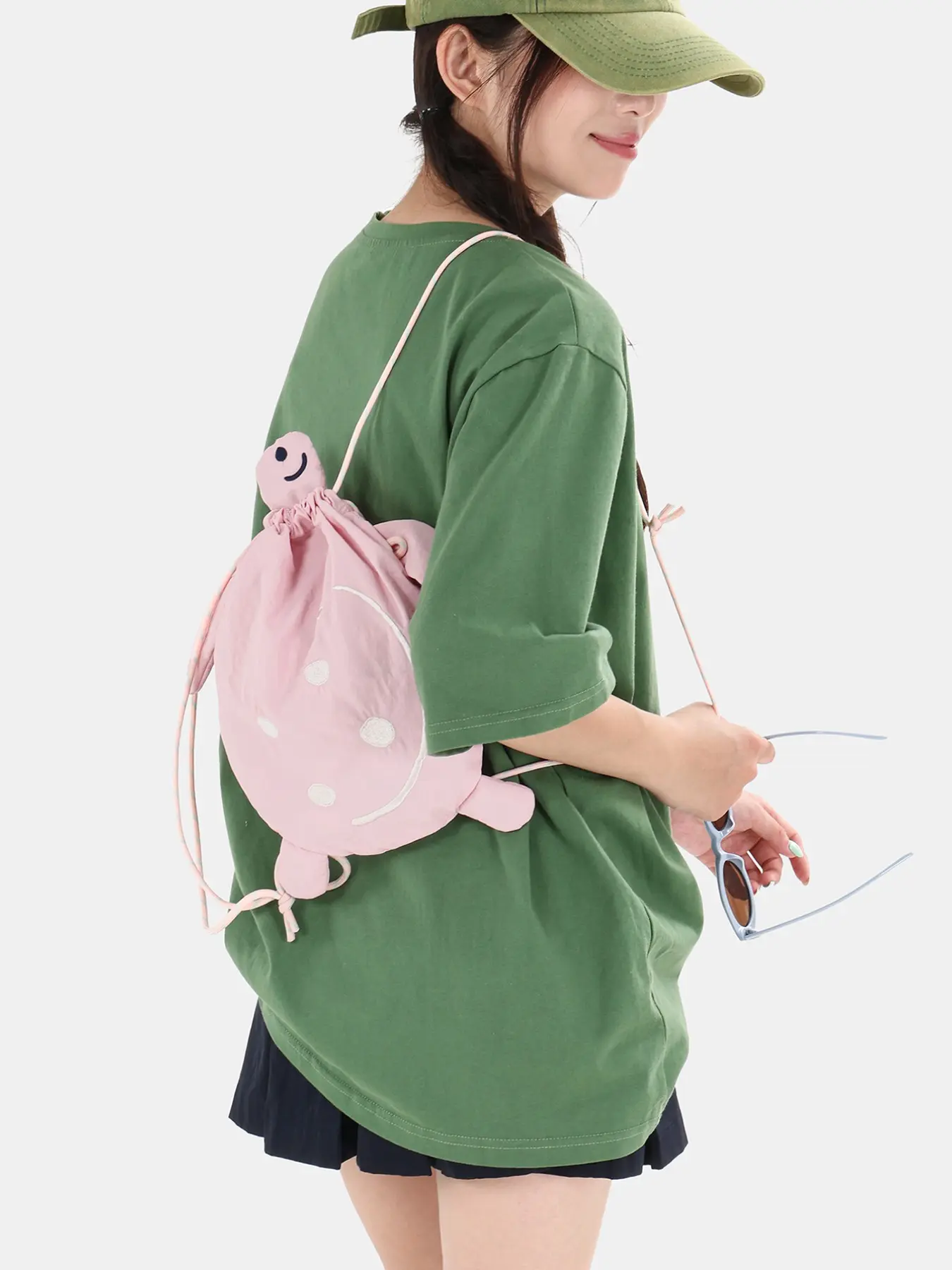Cute Cartoon Turtle Backpack for Girls, Embroidered Animal Design, Lightweight and Portable, Perfect Gift for Teenage Girls
