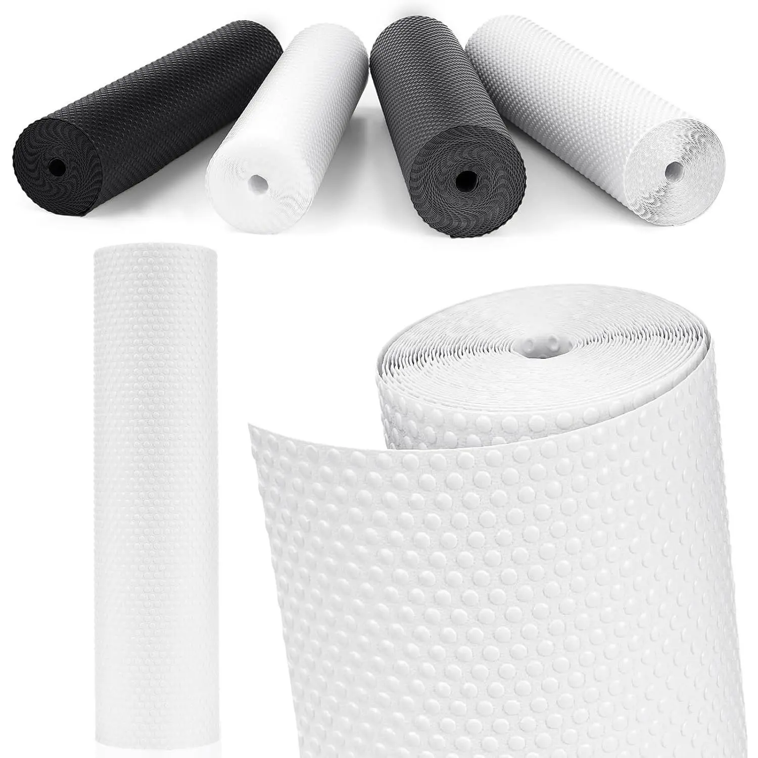 Waterproof Anti-Slip Non-Adhesive BPA Free Drawer & Shelf Liner for Kitchen Cupboard Cabinet Fridge Mats Sink Protector Strong Durable Home White 11.8in x 10FtGift