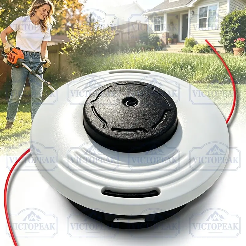 Garden Power Tool Accessories M10*1.25 Quality Automatic Grass Trimmer Cutting Head 46-2 for Gasoline Brush Cutter Nylon trimming head Mower parts Easy to install. Lawn mower trimming head.