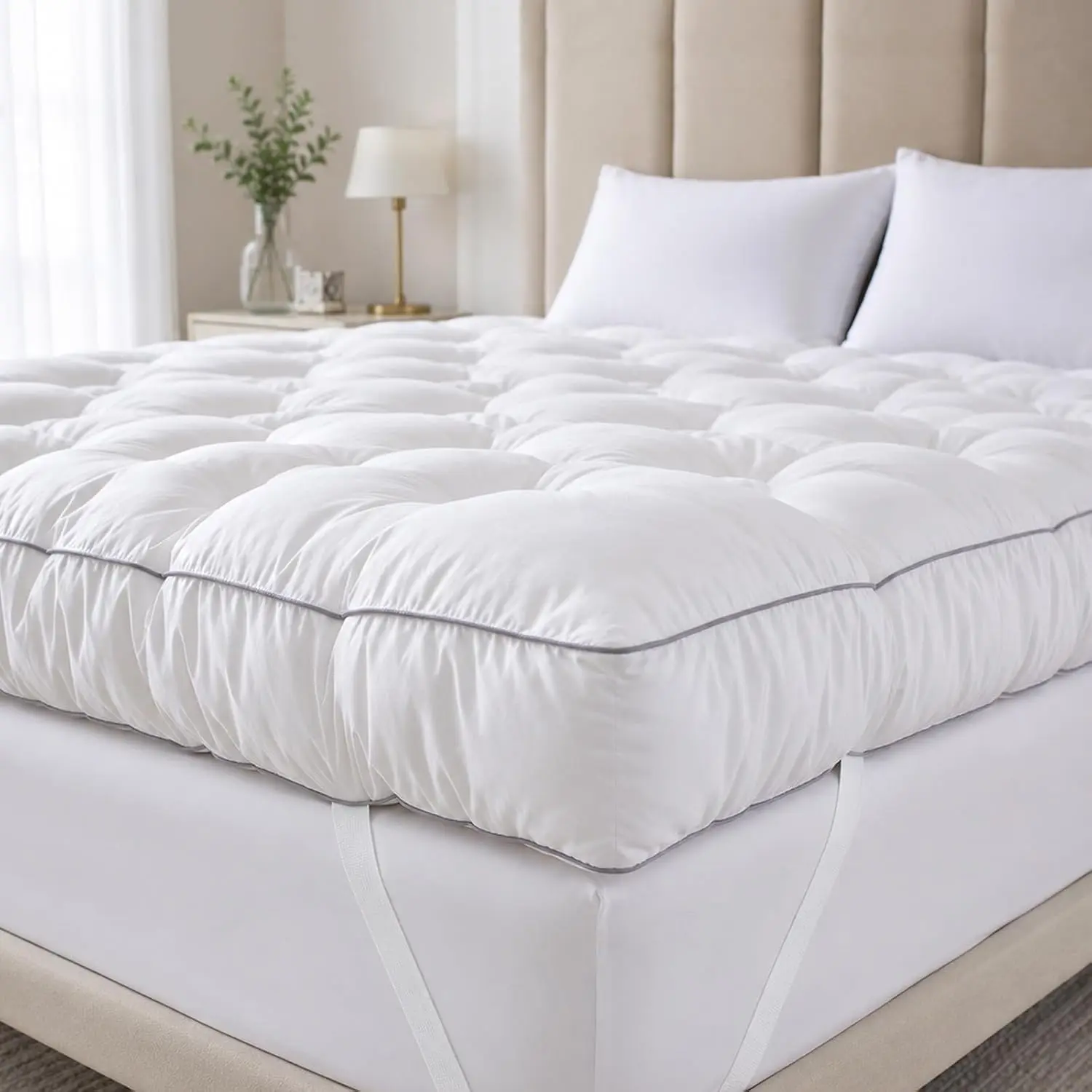 5 Inch Memory Foam Mattress Topper Queen for Back Pain Relief, Extra Thick Gel Memory Foam Bed Topper, Soft Fluffy Supportive Pressure Relief Mattress Pad, 80"x60"