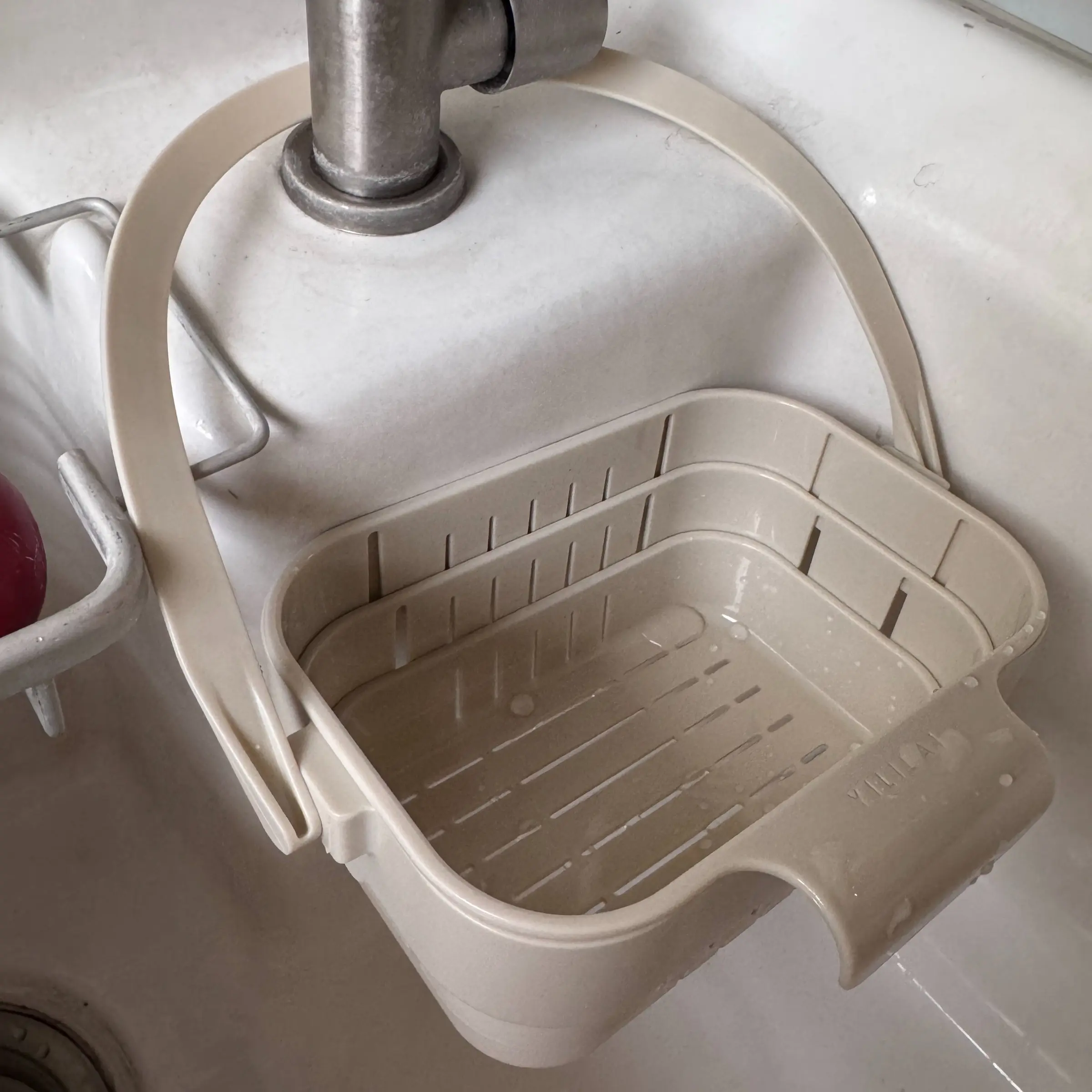 Kitchen Hanging Expandable Drainer Basket, Faucet Holder, Foldable Multi-Functional Vegetable Washer, Space-Saving Kitchen Accessory, Collapsible Strainers For Kitchen