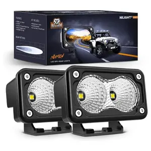 Nilight 3-Inch 20W 1160LM 60° Flood LED Work Lights (Pair) - Built-in EMC, 10-30V DC, 50,000+ Hours Lifespan, Offroad Lights for Jeeps