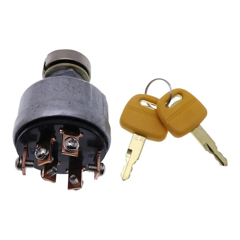 FridayParts Ignition Switch FYD00005609 With 2 Keys for Yanmar Engine 3TNV88F 4TNV88C 4TNV98C John Deere Excavator 30G 35G 50G 60G
