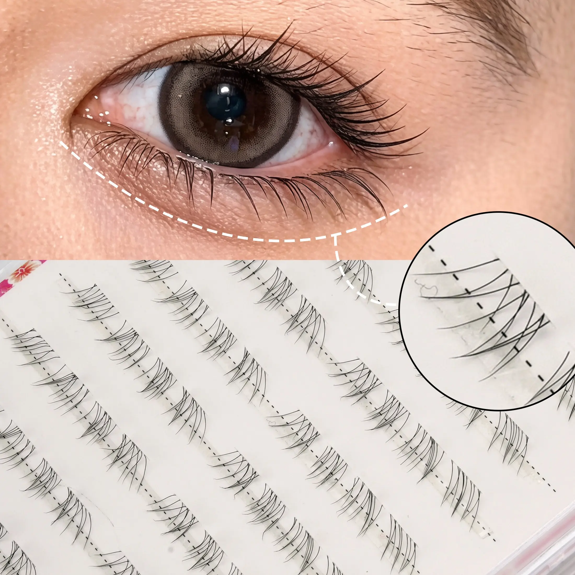 80 Pcs Lower Lashes, Soft Natural Look, Comfortable Wear, Transparent Stem, Comic Style, Enhances Eyes Naturally, Suitable for All Makeup Styles, Eyelashes Extensions