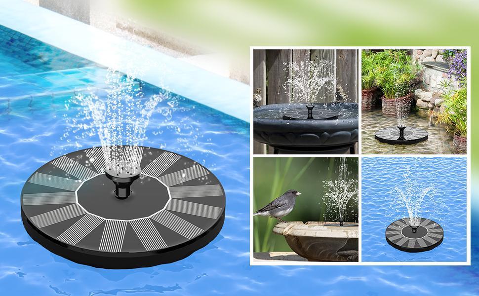 Solar Fountain Pump for Bird Bath Water Fountain Solar Powered Fountain Pump, Solar Panel Kit Water Pump,Outdoor Watering Submersible Pump for Pond, Pool, Garden, Fish Tank ,Free Standing Floating Solar Powered Solar Fountain Pump for Bird Bath Water Fountain Solar Powered Fountain Pump, Solar Panel Kit Water Pump,Outdoor Watering Submersible Pump for Pond, Pool, Garden, Fish Tank ,Free Standing Floating Solar Powered