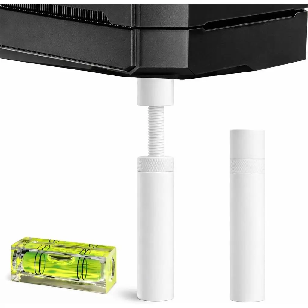 Adjustable GPU Support Bracket with Bubble Level, Anti-Sag Graphics Card Holder Stand, 74-120mm Length, White for PC Video Card