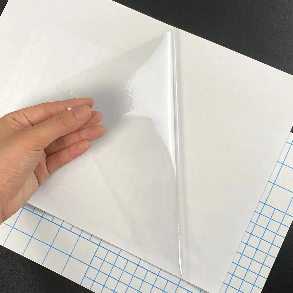 20 Sheets A4 Glossy Clear Cold Lamination Film, 8.3×11.7 Inch, Clear Waterproof Self-Adhesive Sticker Film, 21×29.7 cm, Documents