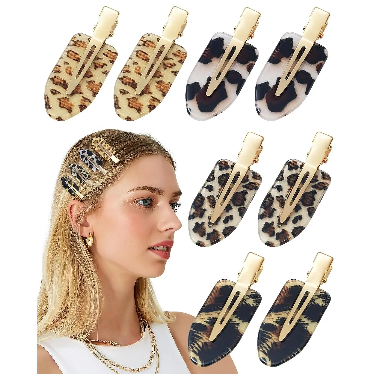 8 count No Bend Creaseless Hair Clips for Women, No- Crease Non Slip | Mini Flat  Hairclips for Hair Styling, Bangs, Makeup Application and  Wash