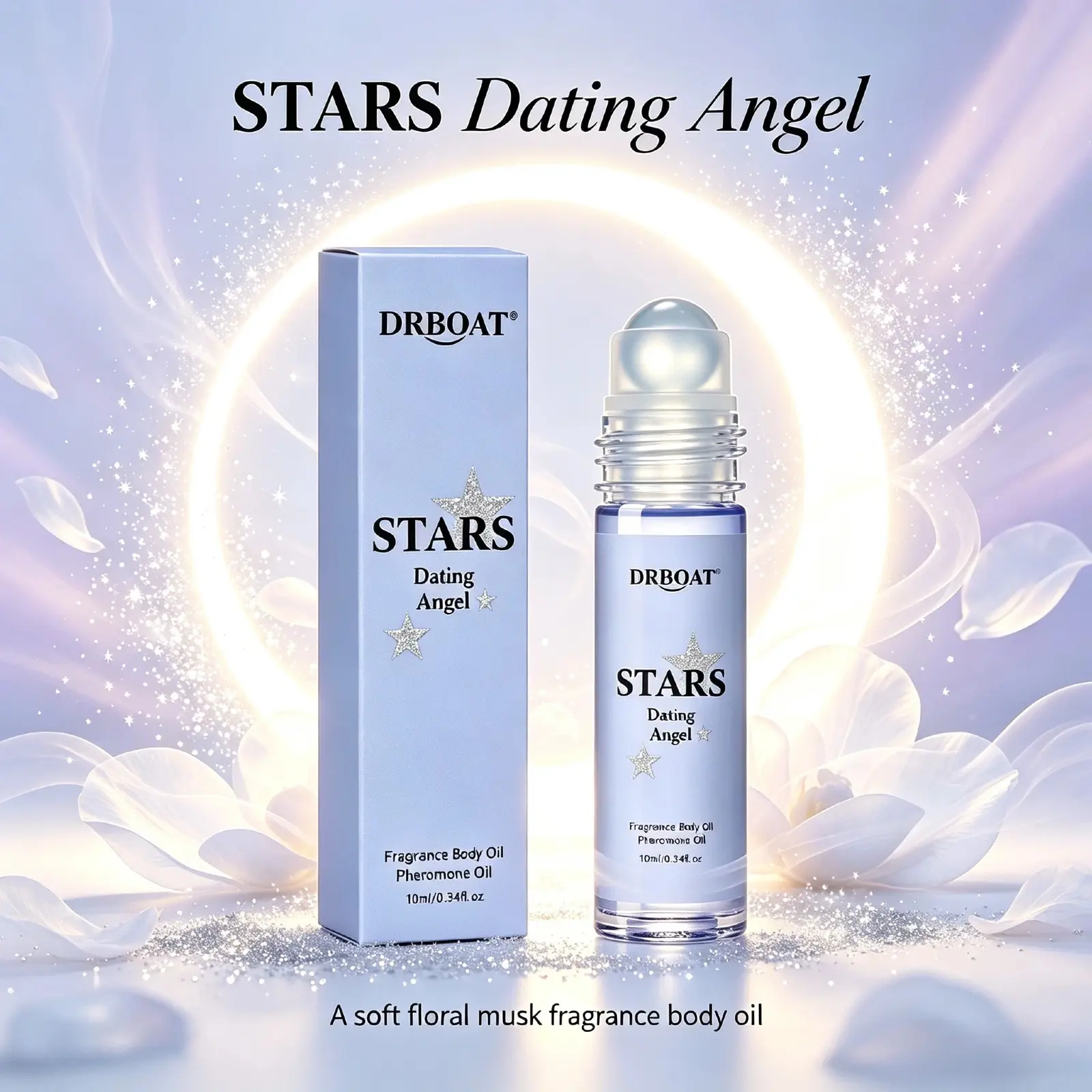 10ML Dating Angel Pheromone Oil‑Roll‑On Subtle Perfume Oil, Soft Floral Musk Original Dating Angel Eau de Toilette for Unisex, Skin‑Friendly Long‑Lasting Fragrance Oil for Dating Daily Wear Travel & Home Bathroom Use.