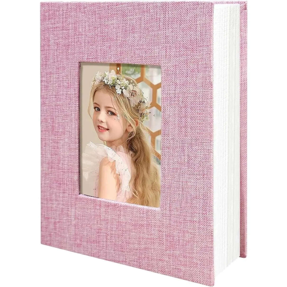 4x6 Photo Album 100 Pockets, Linen Hardcover Memory Book, Slip-in Picture Album for Wedding, Family, Anniversary, Baby, Vacation Pictures(Gift)
