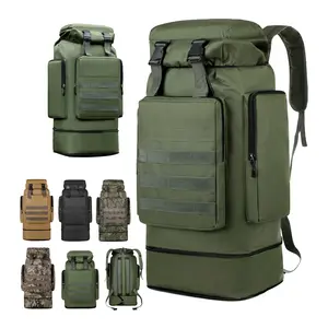 Outdoor Hiking Backpack For Men 36 55L Large Capacity Tactical Bag Wear Resistant Oxford Fabric Camping Trekking Cycling Travel