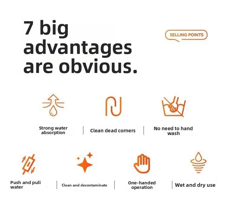 Mini Handheld Sponge Mop, Super Absorbent Portable Cleaner for Home Desktop, Bathroom & Kitchen, No Hand Wash Lazy Design, Compact Gadget for Quick Table Wipe & Small Space Daily Cleaning