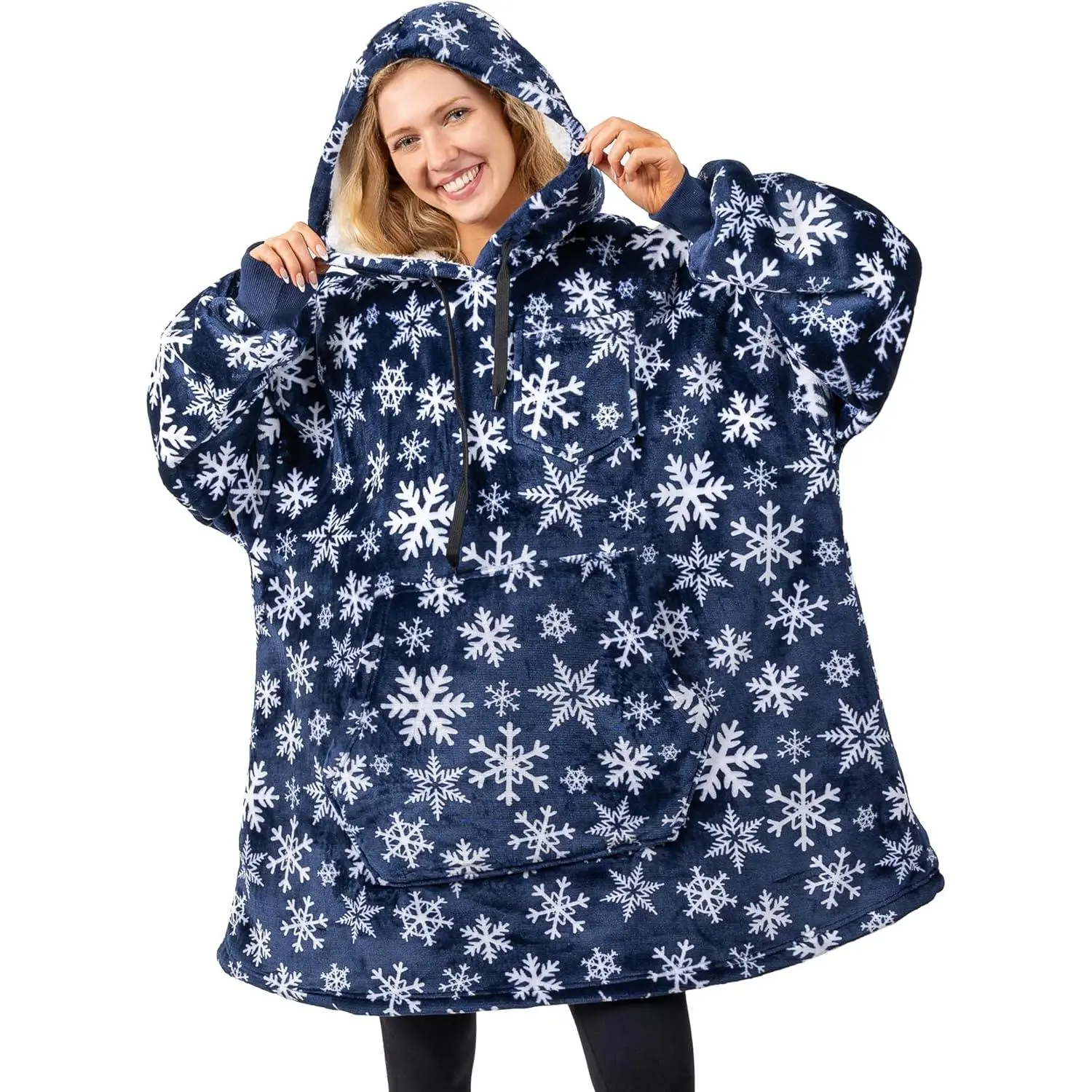 Blanket Hoodie for Women, Sherpa Wearable Blanket Men, Cozy  Sweatshirt Blanket, Hooded Blanket Sweater