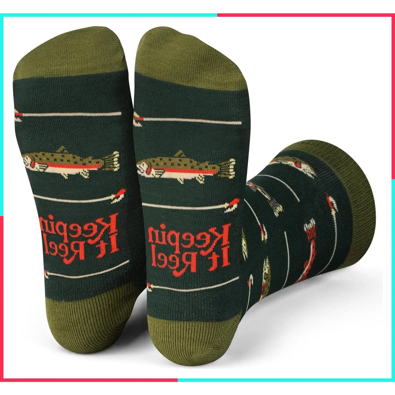 Funny Fishing and Hunting Socks - Novelty Gift for Outdoor Hunters and Fishermen