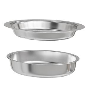 ROVSUN 2/4 Packs Oval Chafing Dish for Buffet, 6QT Stainless Steel Chafing Dish Buffet Set with Glass Lid, Chafers and Buffet Warmers Sets for Party, Catering, Wedding, Banquet, Graduation