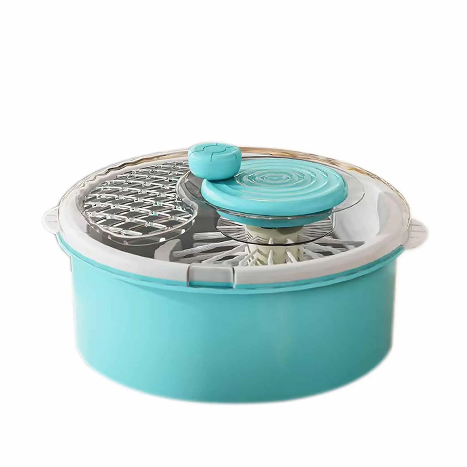 2026 Vegetable Fruit Washer, 6.7 Quart Large Capacity Manual Cleaner, Foldable Dual Layer Turbulent Bowl, Removes Pesticide Residue